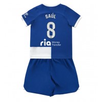 Atletico Madrid Saul Niguez #8 Replika babykläder Bortaställ Barn 2023-24 Kortärmad (+ korta byxor)